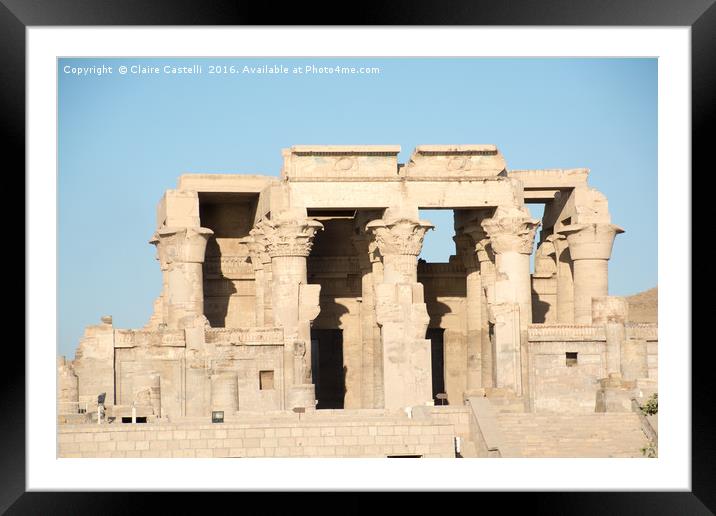 Kom Ombo Temple Framed Mounted Print by Claire Castelli
