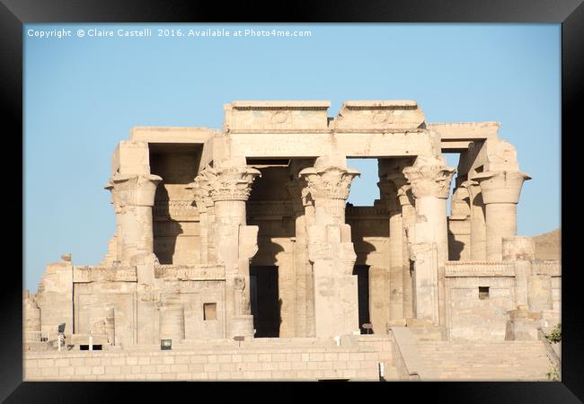 Kom Ombo Temple Framed Print by Claire Castelli