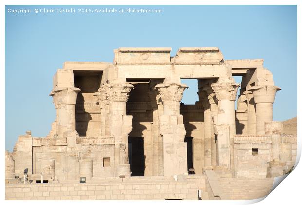 Kom Ombo Temple Print by Claire Castelli