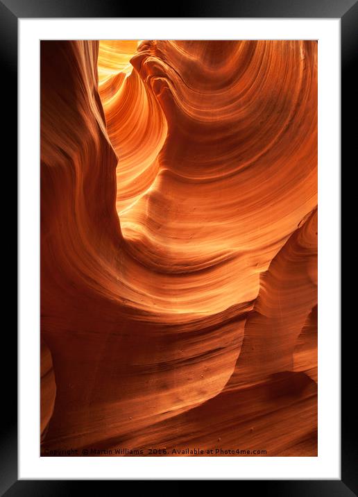 Rattlesnake Canyon, Page, Arizona Framed Mounted Print by Martin Williams
