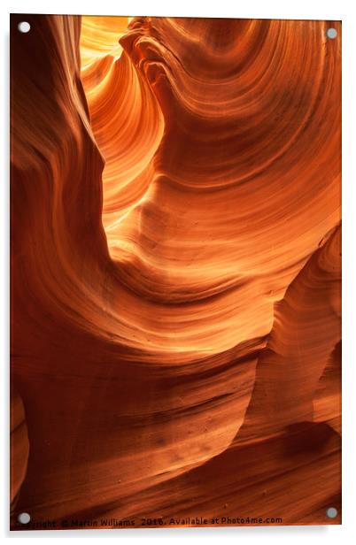 Rattlesnake Canyon, Page, Arizona Acrylic by Martin Williams