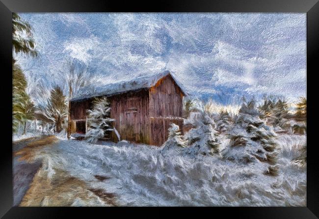 Winter Scene Framed Print by Sarah Ball