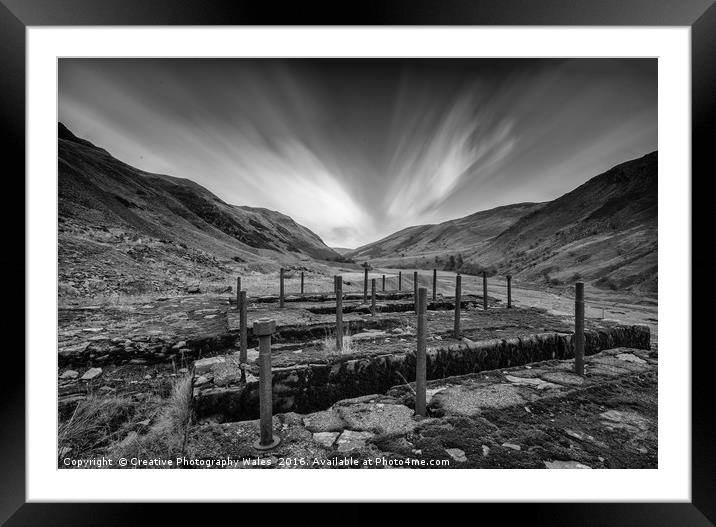 Cwmystwyth Lead Mines Framed Mounted Print by Creative Photography Wales