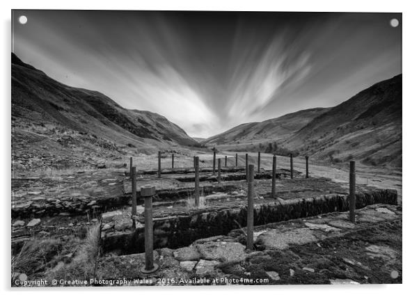 Cwmystwyth Lead Mines Acrylic by Creative Photography Wales