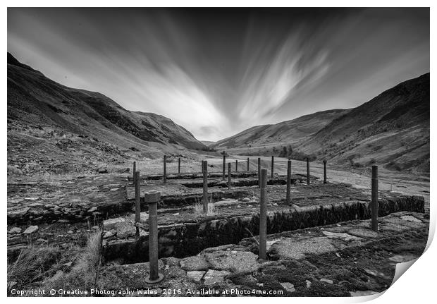 Cwmystwyth Lead Mines Print by Creative Photography Wales