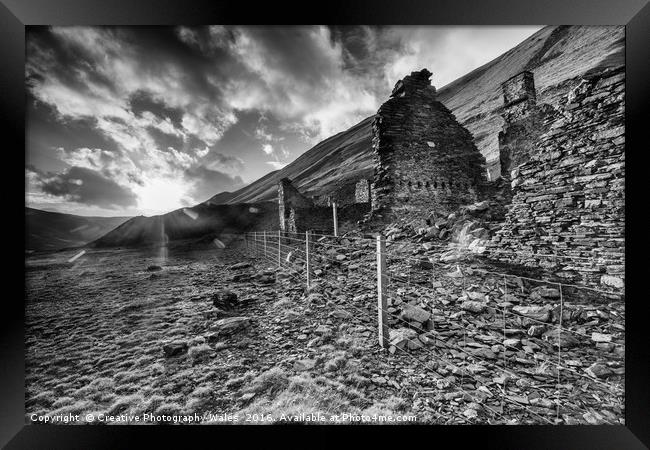 Cwmystwyth Lead Mines Framed Print by Creative Photography Wales
