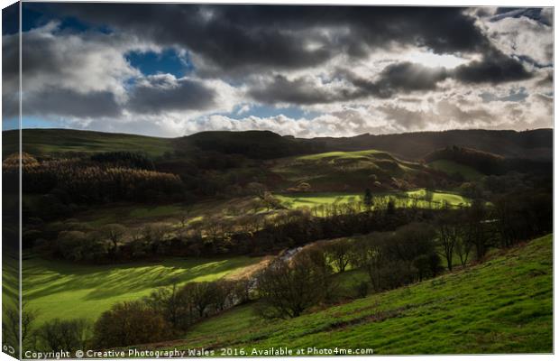 Cwmystwyth Landscape Canvas Print by Creative Photography Wales