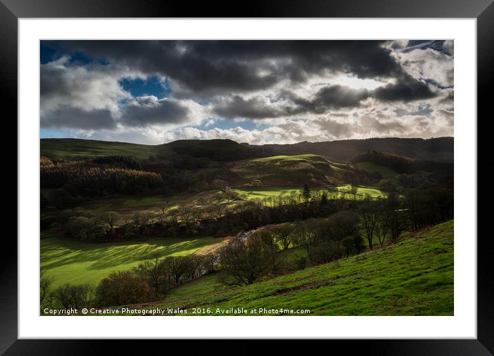 Cwmystwyth Landscape Framed Mounted Print by Creative Photography Wales