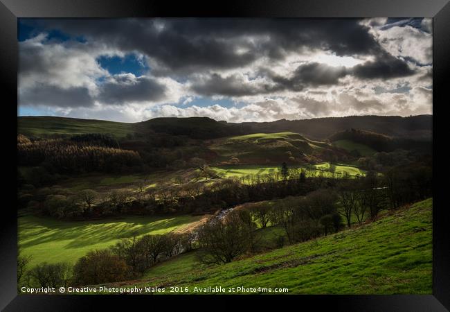Cwmystwyth Landscape Framed Print by Creative Photography Wales