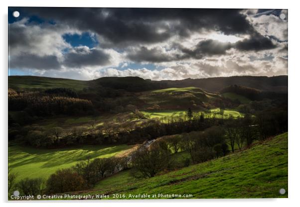 Cwmystwyth Landscape Acrylic by Creative Photography Wales