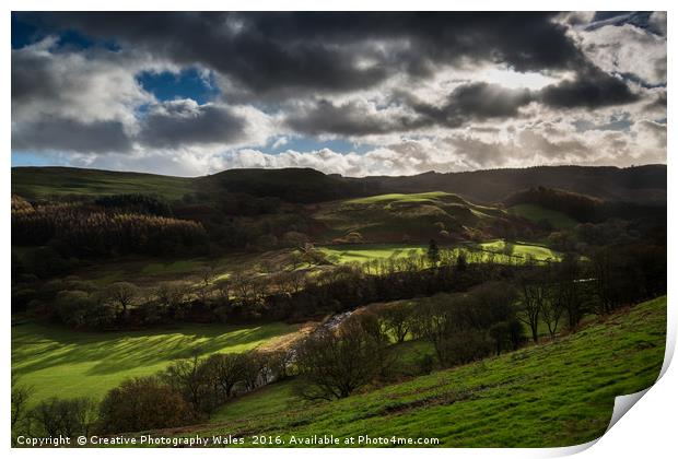 Cwmystwyth Landscape Print by Creative Photography Wales