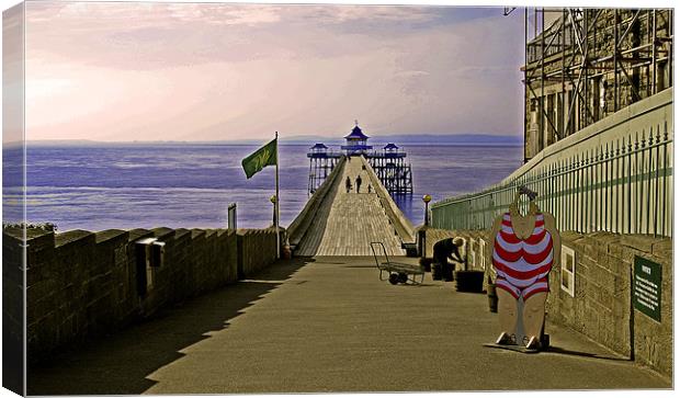 The Pier at Clevedon Canvas Print by Rob Hawkins