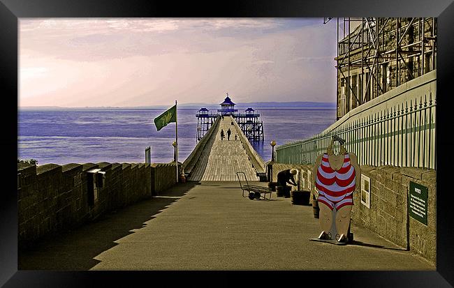 The Pier at Clevedon Framed Print by Rob Hawkins