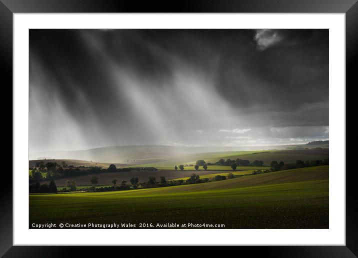 The Ridgeway in the Wiltshire landscape Framed Mounted Print by Creative Photography Wales