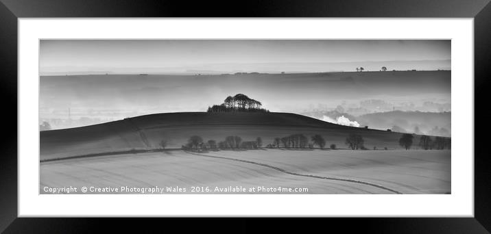 Pewsey Vale, Wiltshire landscape Framed Mounted Print by Creative Photography Wales