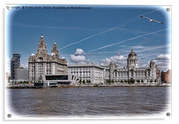 Liverpool's Iconic "Three Graces" Acrylic by Frank Irwin