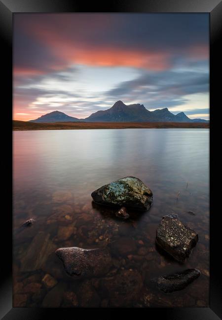 Sunrise over Ben Loyal Framed Print by Andrew Ray