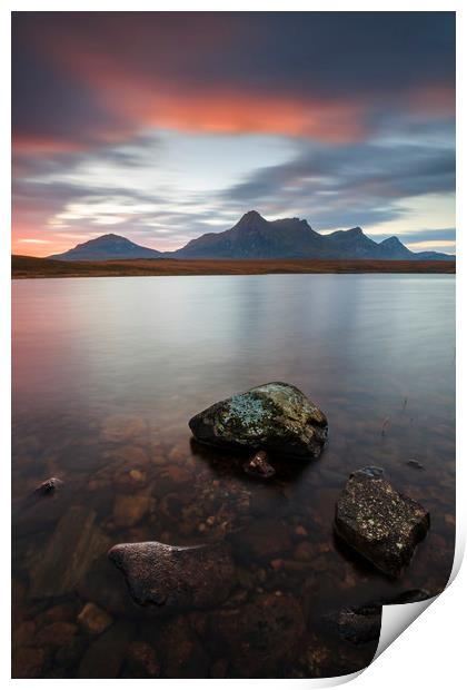 Sunrise over Ben Loyal Print by Andrew Ray