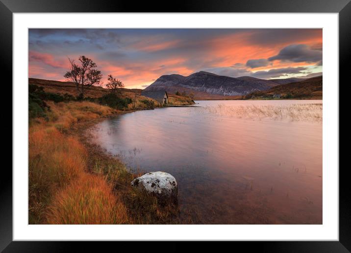 Loch Stack at Sunrise Framed Mounted Print by Andrew Ray