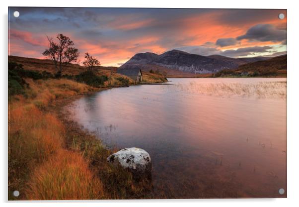 Loch Stack at Sunrise Acrylic by Andrew Ray