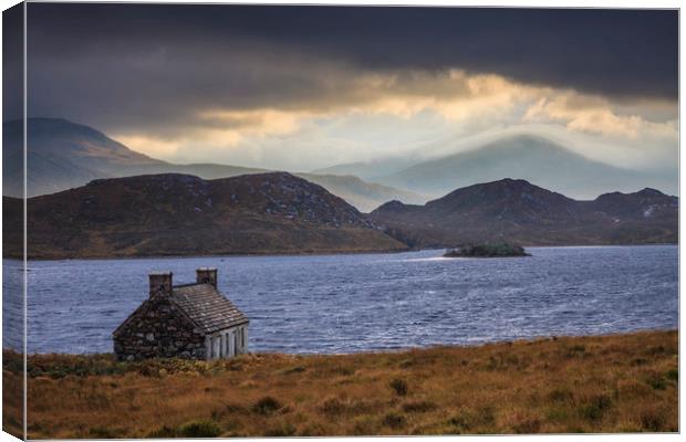 Abandoned Building (Loch Stack) Canvas Print by Andrew Ray