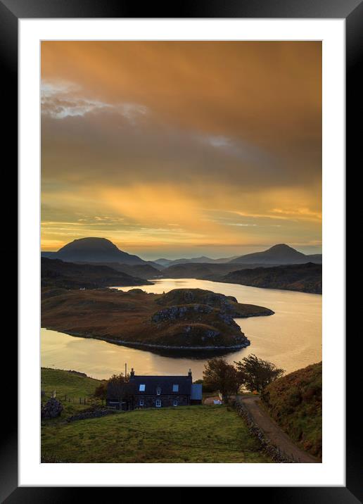 Loch Inchard View Framed Mounted Print by Andrew Ray
