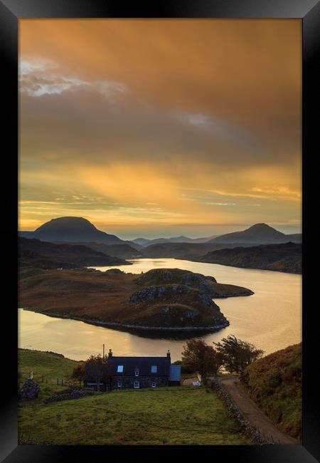 Loch Inchard View Framed Print by Andrew Ray