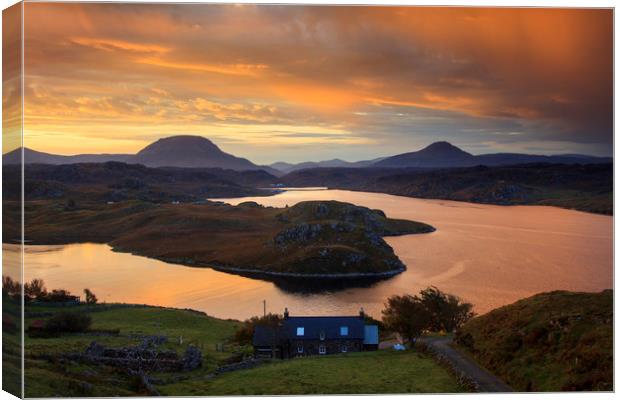 Above Loch Inchard Canvas Print by Andrew Ray