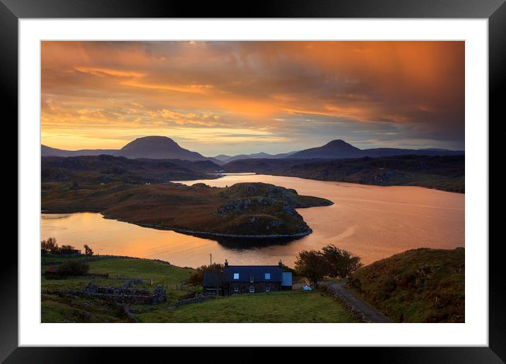 Above Loch Inchard Framed Mounted Print by Andrew Ray