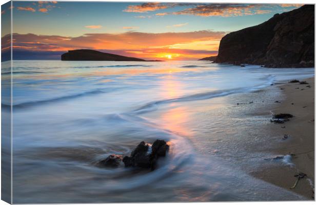 Oldshoremore Beach at Sunset Canvas Print by Andrew Ray