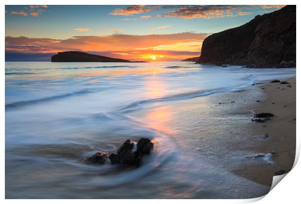 Oldshoremore Beach at Sunset Print by Andrew Ray