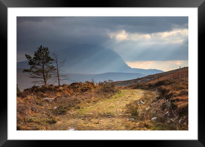 Path towards Ben Hope Framed Mounted Print by Andrew Ray