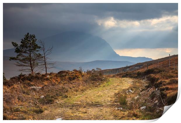 Path towards Ben Hope Print by Andrew Ray