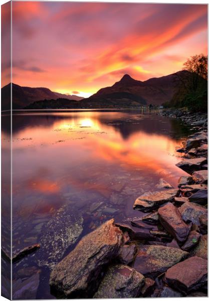 Sunrise Reflections Loch Leven Canvas Print by Andrew Ray