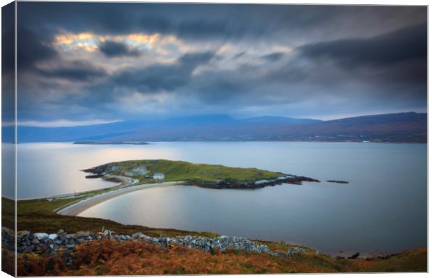 Sunset over Loch Eriboll Canvas Print by Andrew Ray