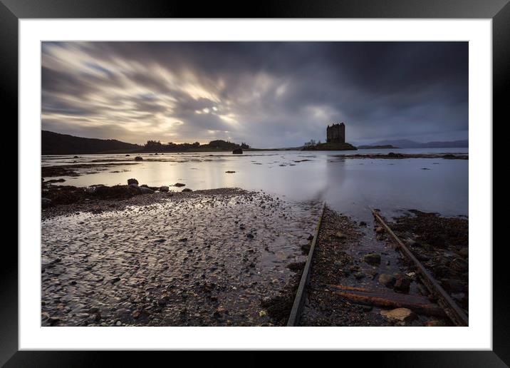 Rail Tracks at Castle Stalker Framed Mounted Print by Andrew Ray