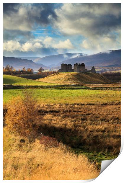 Autumn at Ruthven Barracks Print by Andrew Ray
