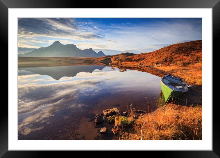 Boat on Loch Hakel Framed Mounted Print by Andrew Ray