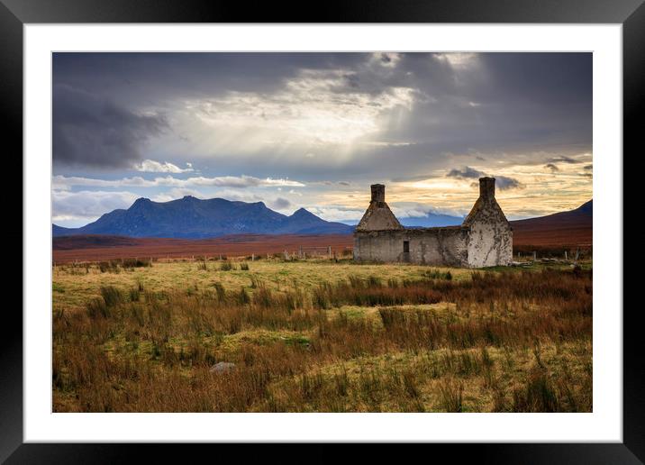 Light Shafts over Moine Ho Framed Mounted Print by Andrew Ray
