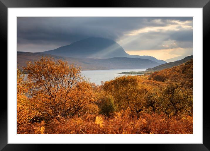 Autumn at Loch Hope Framed Mounted Print by Andrew Ray