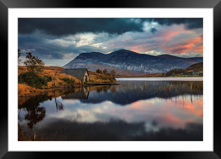 Loch Stack Sunrise Framed Mounted Print by Andrew Ray