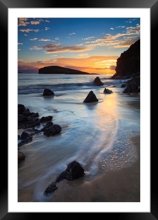 Sunset at Oldshoremore Beach Framed Mounted Print by Andrew Ray