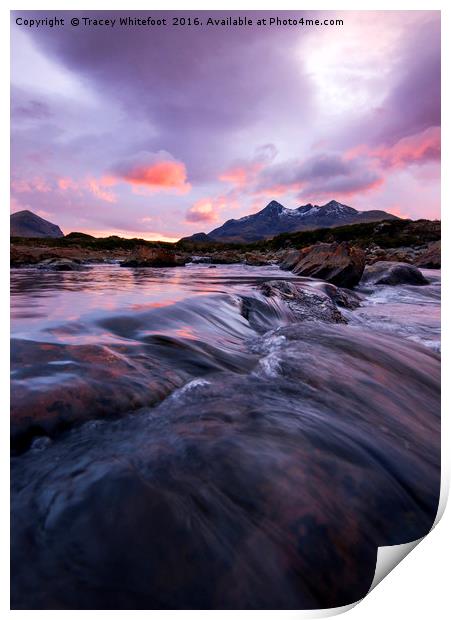 Sligachan Sunset Print by Tracey Whitefoot