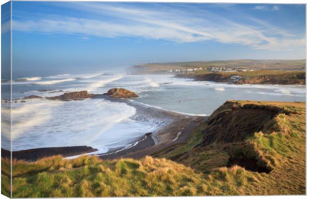 Cliff View (Bude) Canvas Print by Andrew Ray