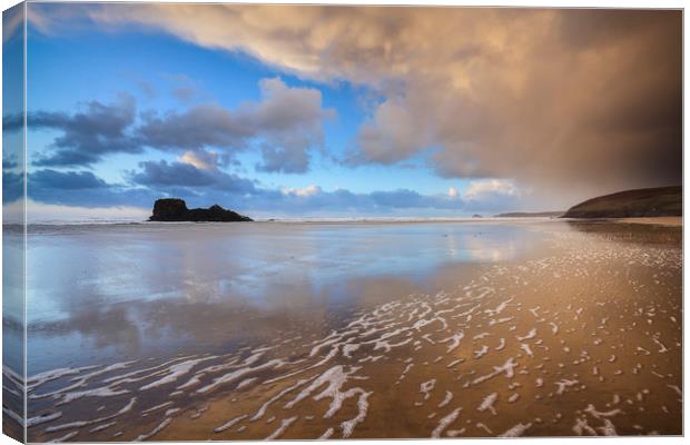 Approaching Storm (Perranporth) Canvas Print by Andrew Ray
