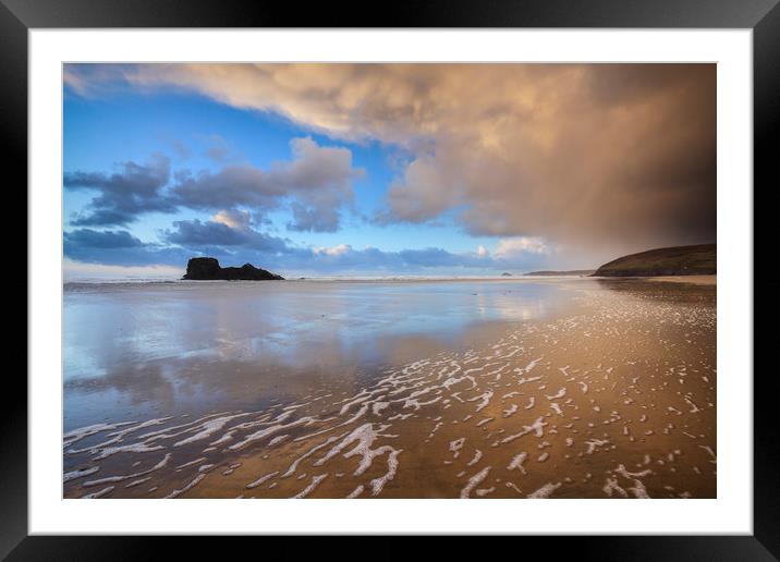 Approaching Storm (Perranporth) Framed Mounted Print by Andrew Ray