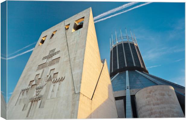 LIVERPOOL CATHOLIC CATHEDRAL Canvas Print by John Hickey-Fry