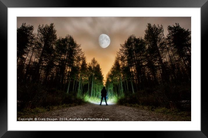 Dronley Forest Moon Framed Mounted Print by Craig Doogan