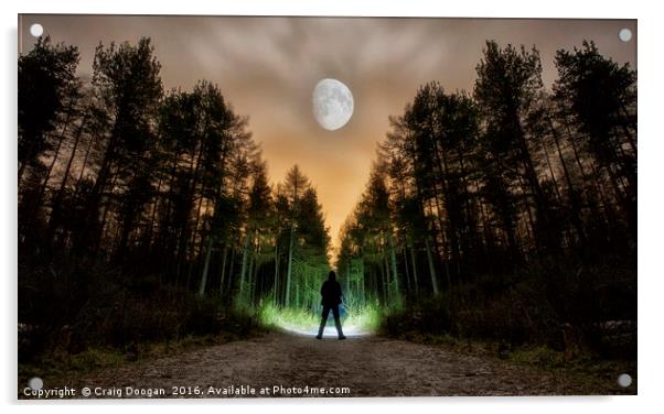 Dronley Forest Moon Acrylic by Craig Doogan