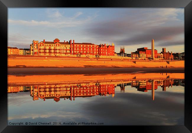 Grand Metropole Hotel Blackpool Reflection  Framed Print by David Chennell